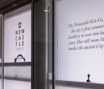 A Newcastle Gin sign