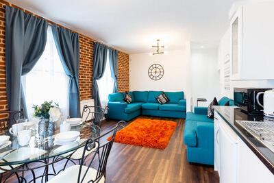 The bedroom area at The Loft Penthoose apartment